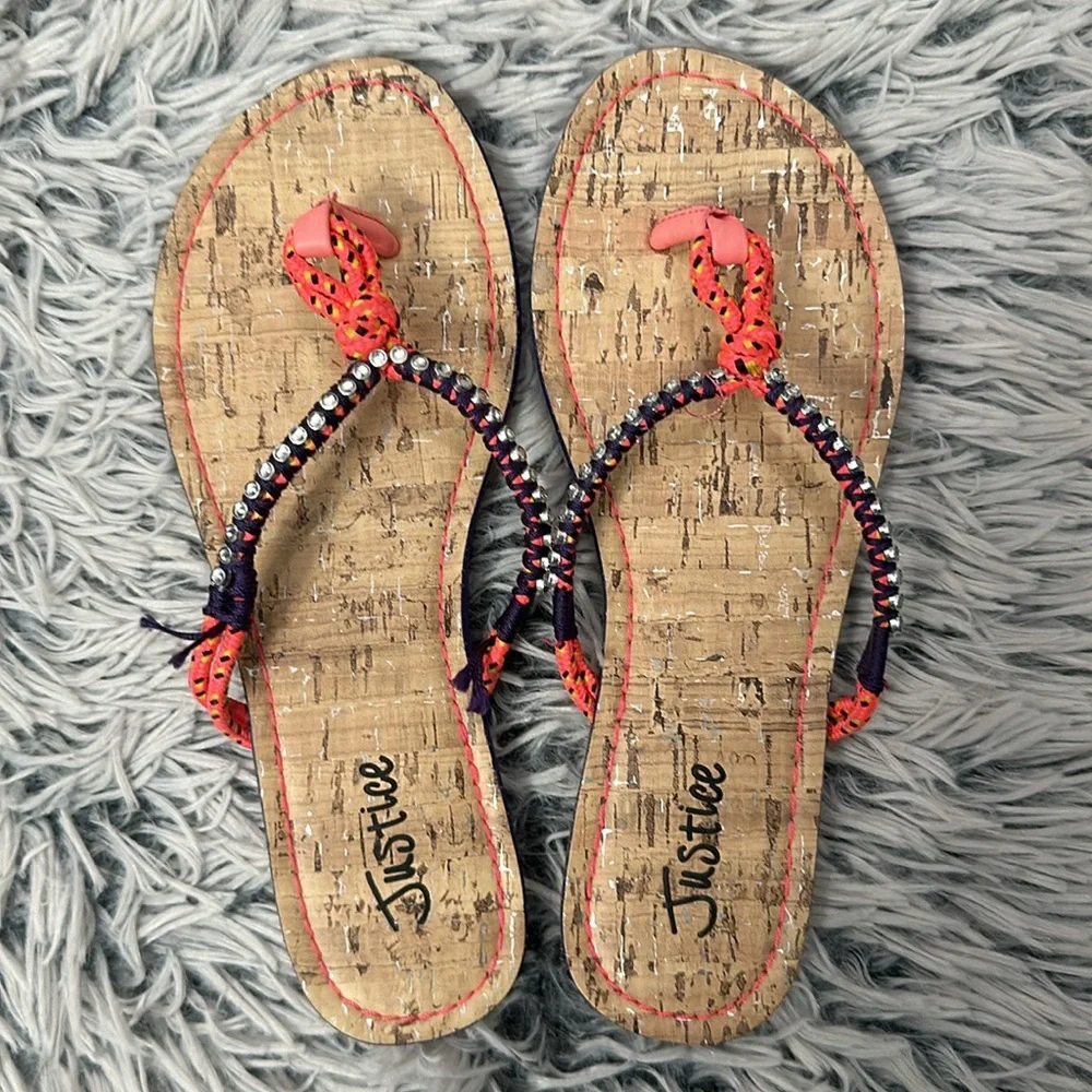 5/$15 Justice Cork Sandals